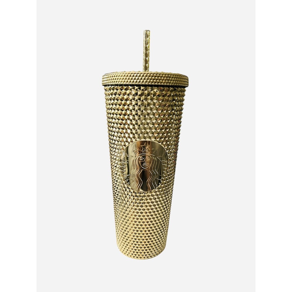 Starbucks Gold Bling Studded Tumbler 24oz Venti‎ Cup 2022 Limited Edition
